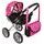 Doris kočárek pro panenky 9325 růžový Retro