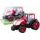Velký zemědělský traktor červený 35cm