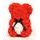Medvídek z růží červený s bílým srdcem Rose Bear 25 cm