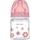 CANPOL 35/216 Antikoliková lahvička se širokým hrdlem Easystart Newborn Baby 120 ml růžové květy