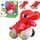 Huile Toys dinosaurus pro nejmenší na setrvačník - červený