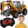 POŠKOZENÝ OBAL Bagr na dálkové ovládání Truck Excavator s pohyblivou lžící 1:36