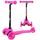 Dětská koloběžka Scooter 717 se svítícími koly - růžová