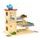 Ecotoys dřevěná garáž se 2 autíčky, výtahem a helikoptérou Wooden Garage