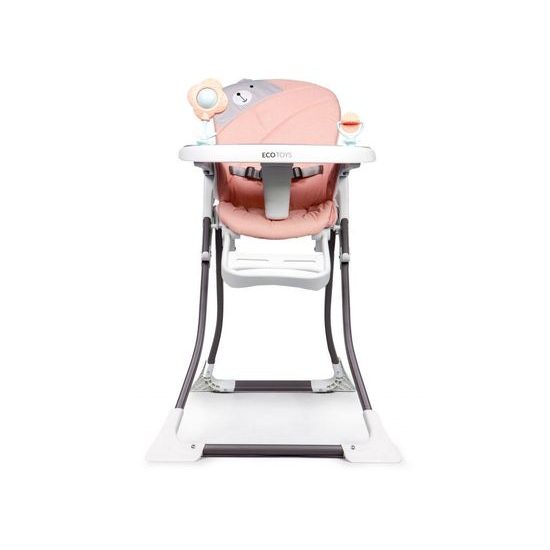 SMONTOVÁNO Ecotoys jídelní židlička 2v1 Myška růžová