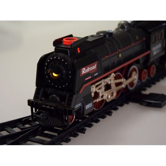 XXL vláčkodráha na baterie s kouřovými a světelnými efekty Steam Train