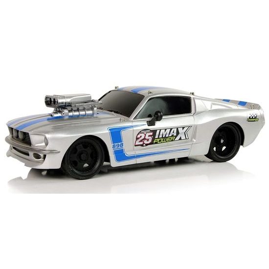 Auto na dálkové ovládání Muscle Car stříbrné 1:16