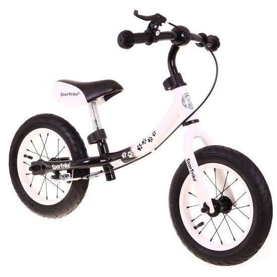 ROZBALENO Dětské odrážedlo 2v1 s nafukovacími koly 12" Boomerang bílé