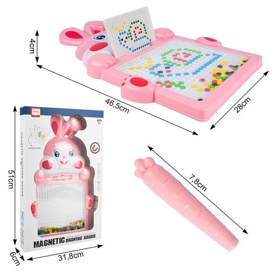 Magnetická tabulka Zajíček - růžová