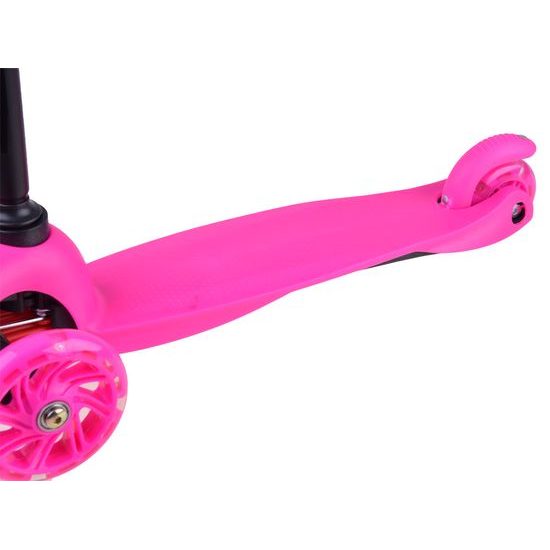Dětská koloběžka Scooter 717 se svítícími koly - růžová