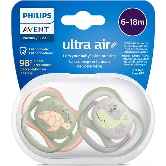 Dětský dudlík 6-18m Phillips Avent air night - Kluk 2ks