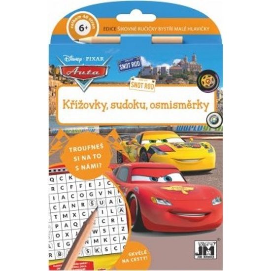Křížovky, sudoku, osmisměrky s tužkou Auta/Cars
