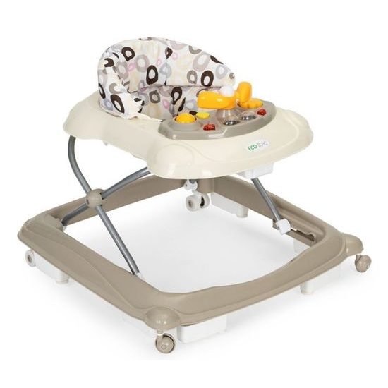 Ecotoys dětské vzdělávací chodítko - béžové