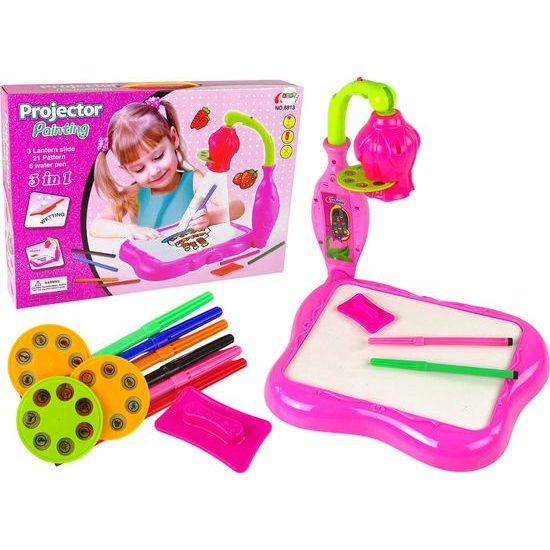 Kreslící projektor - růžová kytička