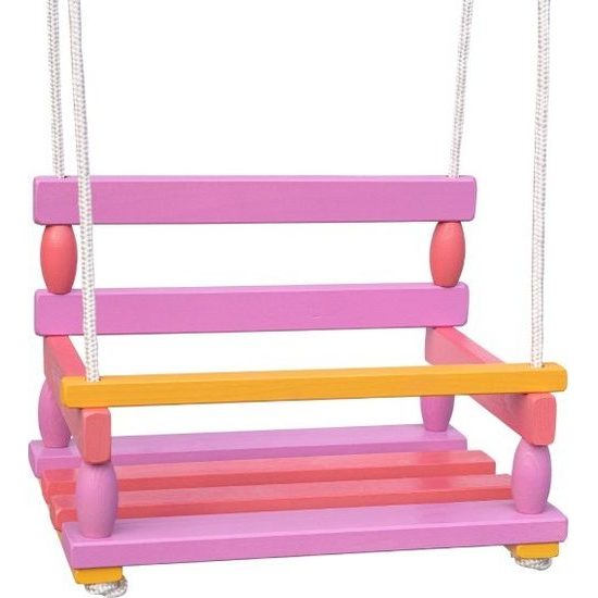 Dřevěná Houpačka - růžová