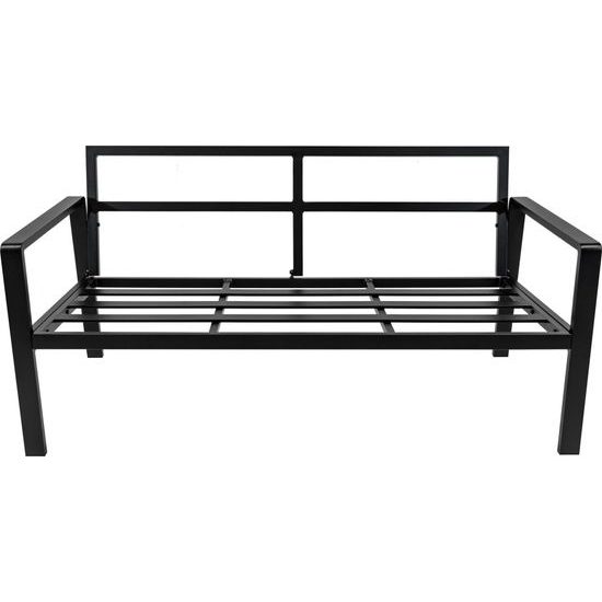 Hliníkový zahradní nábytek Pohovka + dvě křesla + stůl šedá/antracit