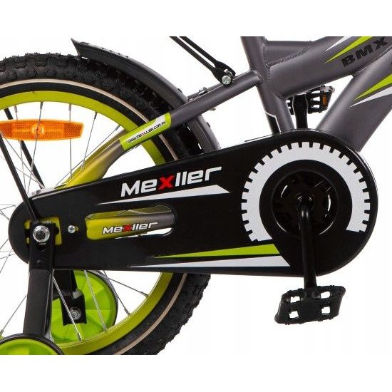 Mexller dětské kolo BMX 16" s vodící tyčí šedé