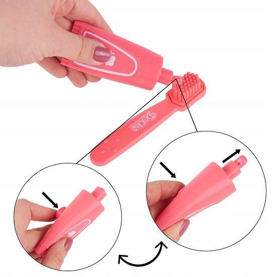 Dětský lékařský kufřík s příslušenstvím Malý zubař růžový