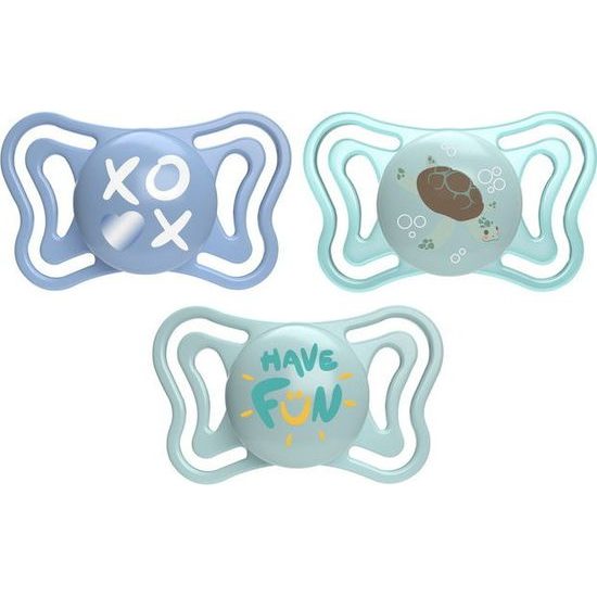 Silikonový dudlík Physio Light 6m, 2ks modrý