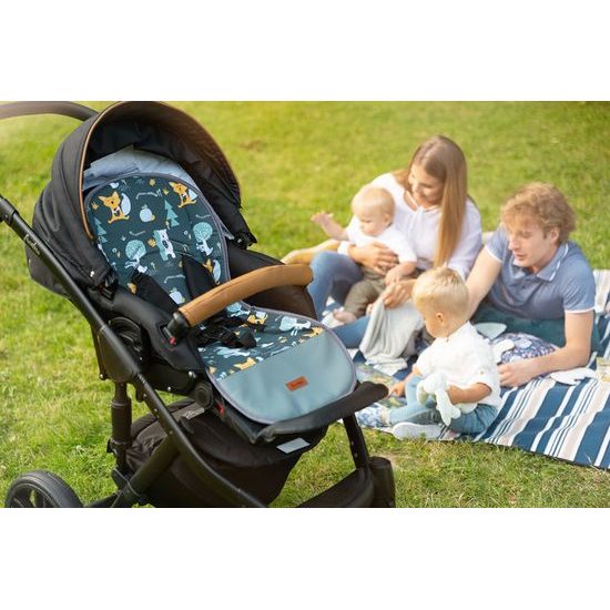 Podložka do kočárku Wafel boho květy