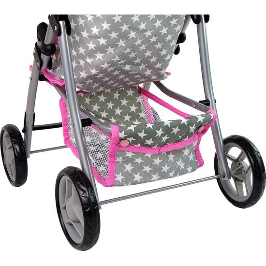 Alice sportovní kočárek pro panenku 9304 šedo-růžový