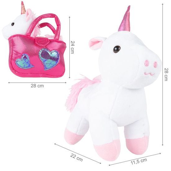 Plyšový jednorožec v taštičce 28 cm Baby Kiddo