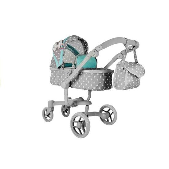 Alice velký kočárek pro panenky Moderno 5294 šedo-mentolový