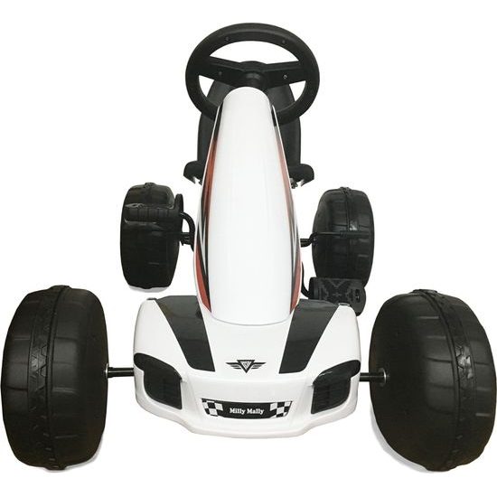 Dětská šlapací motokára Go-kart Milly Mally Viper bílá