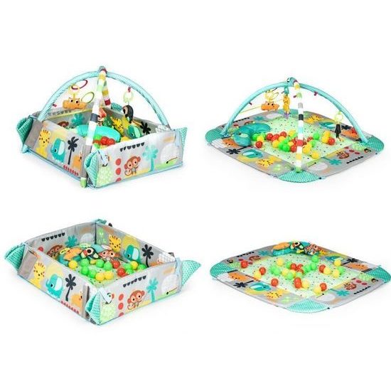 Ecotoys hrací deka 5v1 se 30 míčky Your Way Ball Play zelená