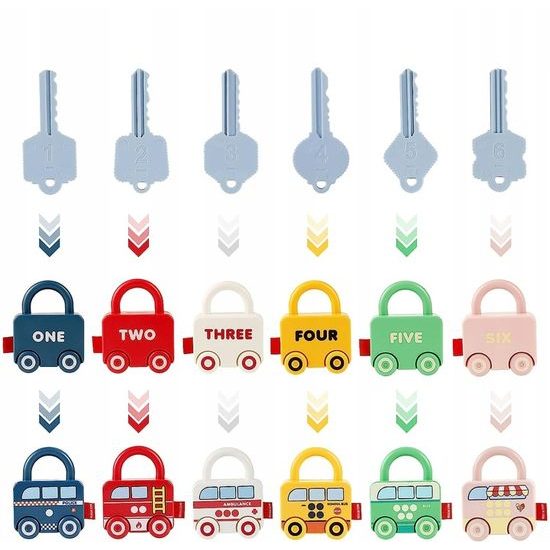 Dětská senzorická Montessori hra Najdi klíček