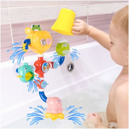 Haunger hračka do vany se zvířátky a kolovrátkem pro děti Water Tubs