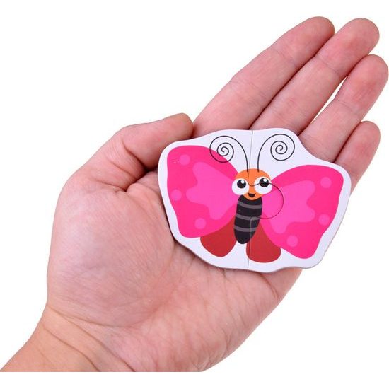 Barevné dvoudílné puzzle 24 zvířat