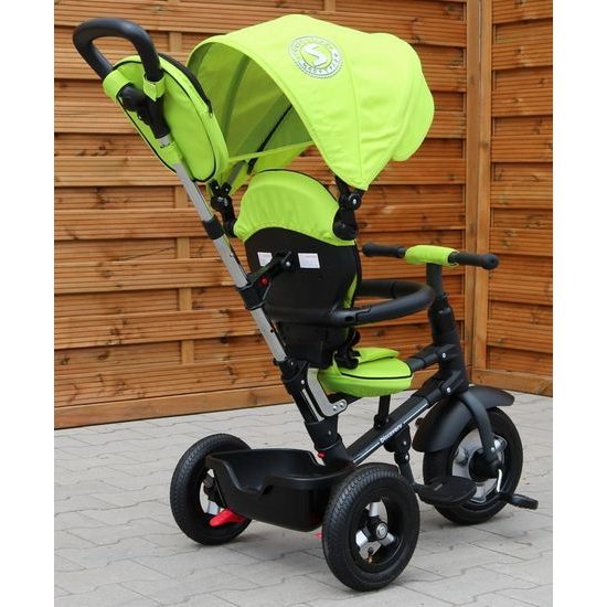 Majlo Toys dětská tříkolka Discovery 380 nafukovacími koly zelená