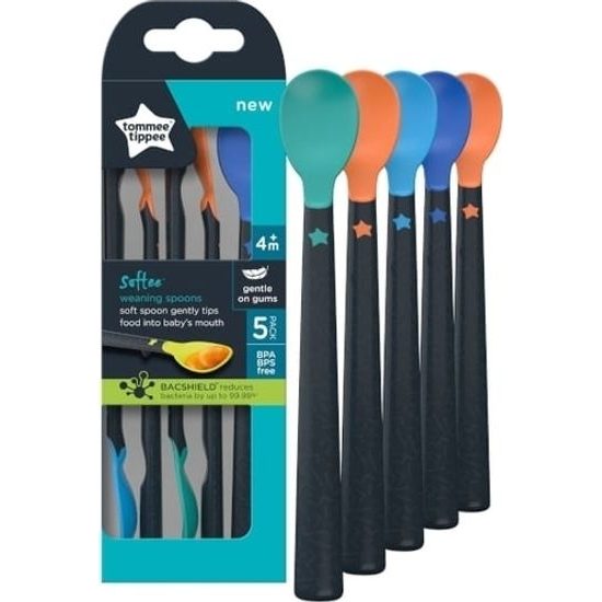Tommee Tippee Lžičky pro nejmenší Softee 5ks 4m+