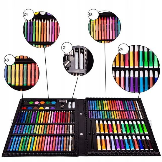 Velká sada na kreslení a malování Mega Art Set 168 součástí