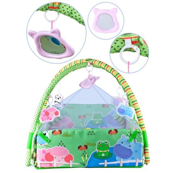 Hrací deka 3v1 se 30 míčky Game Carpet zelená