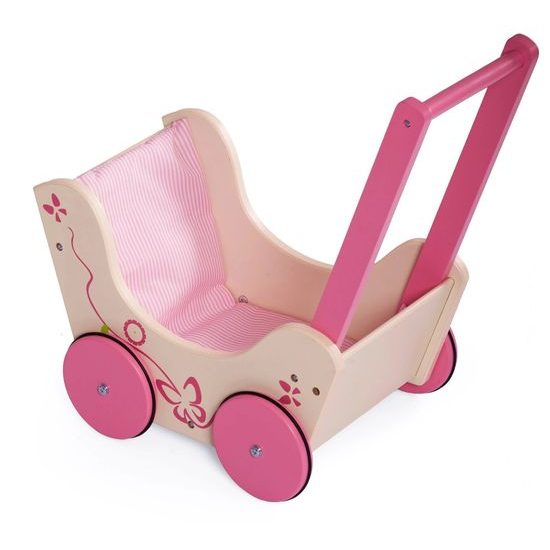 Doris dětské dřevěné chodítko kočárek pro panenky