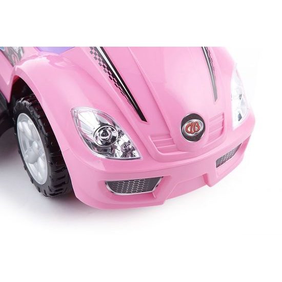 Odrážedlo Mega Car s vodící tyčí 3v1 růžové