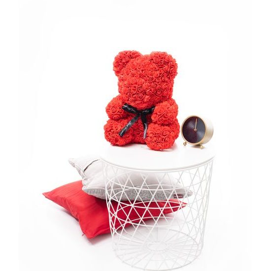 Medvídek z růží červený Rose Bear 40 cm