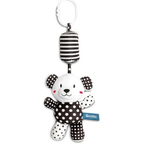 Sensillo Závěsná hračka BLACK&WHITE medvídek
