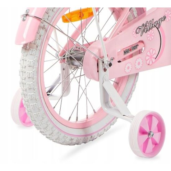 Mexller dětské kolo Village 16" s vodící tyčí světle růžové