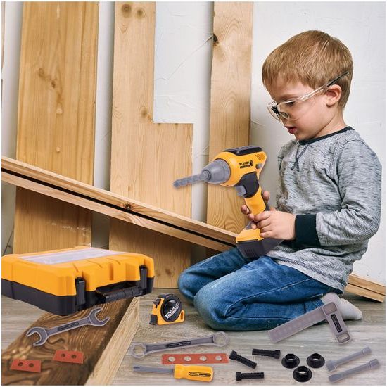 Dětské nářadí s vrtačkou na baterie v kufříku Power Tools