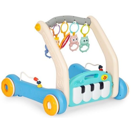 Haunger chodítko 2v1 s hrací dekou a piankem Rack Walker - modré