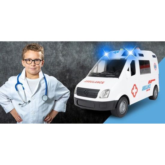 Sanitka se světly a zvuky City Ambulance 1:16