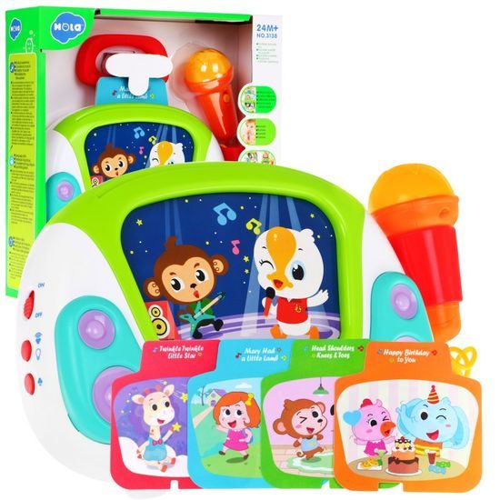 Huile Toys multifunkční karaoke pro nejmenší se světly a zvuky Jukebox