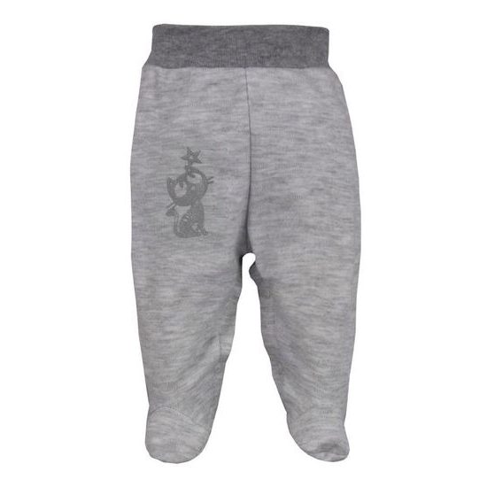 Kojenecké bavlněné polodupačky Bobas Fashion Stříbrná Kočka šedé 62 (3-6m)