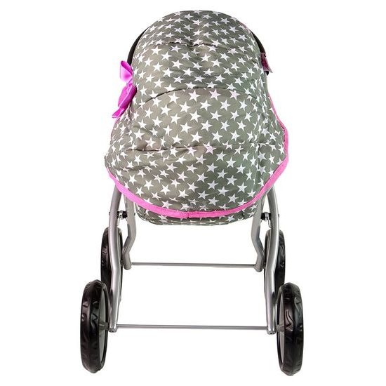 Alice kočárek pro panenky 5249 šedo-růžový