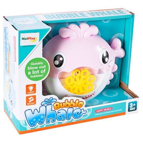 Dětský bublinkovač Bubble Whale růžový