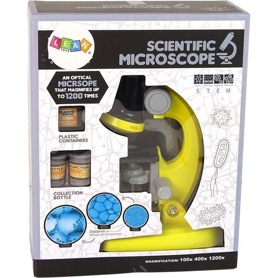 Doris dětský mikroskop na baterie s příslušenstvím Little Scientific žlutý