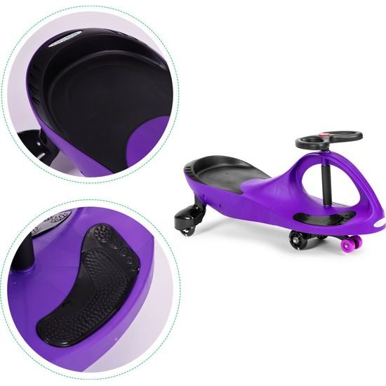 Ecotoys gravitační odrážedlo se svítícími koly Spinner - fialové